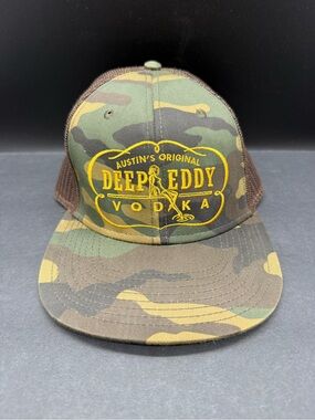 OTTO Deep Eddy Vodka Camo Trucker Hat - Green, Brown, Yellow